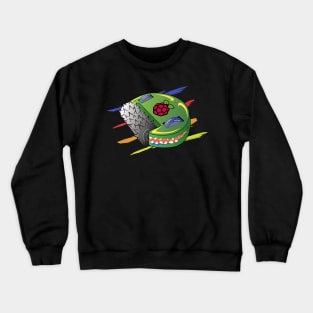 Battle robot with heart raspberry pi Crewneck Sweatshirt